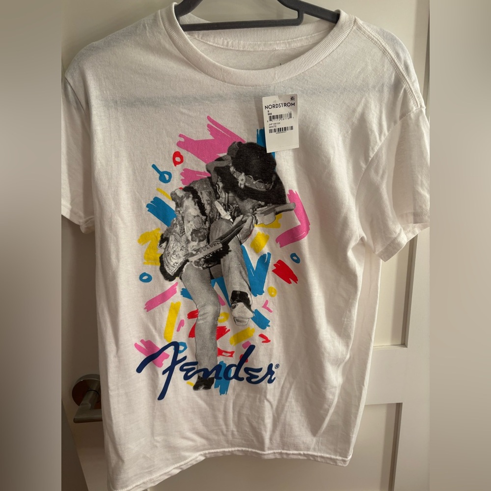 Jimmy Hendrix White Graphic Tee size S